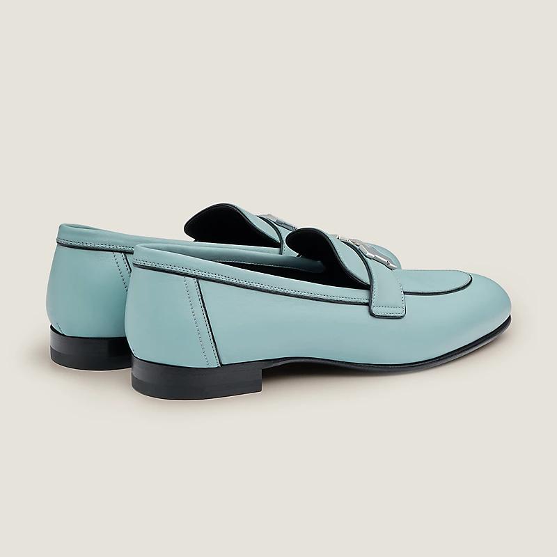 Giày Hermes Paris Loafer Nữ Xanh Dương